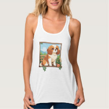 Cavalier King Charles Pastel mit Blume