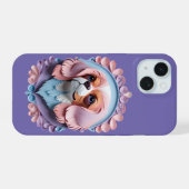 Cavalier King Charles Pastel Papier Schneiden Kuns iPhone 15 Hülle (Rückseite (Horizontal))