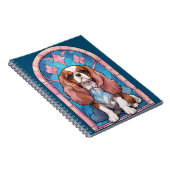 Cavalier King Charles Pastel Pink verkettetes Glas Notizblock (Rechte Seite)