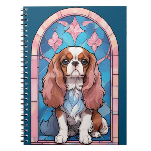 Cavalier King Charles Pastel Pink verkettetes Glas Notizblock (Vorderseite)