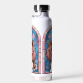 Cavalier King Charles Pastel Pink verkettetes Glas Trinkflasche (Rechts)