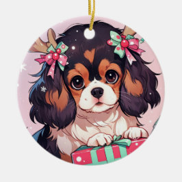 Cavalier King Charles Pastel Weihnachtsgeschenke Keramik Ornament