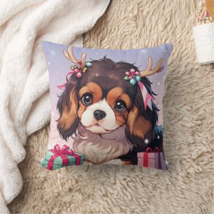 Cavalier King Charles Pastel Weihnachtsgeschenke Kissen