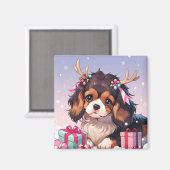 Cavalier King Charles Pastel Weihnachtsgeschenke Magnet (Vorderseite/Rückseite)