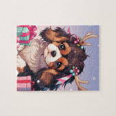 Cavalier King Charles Pastel Weihnachtsgeschenke Puzzle (Horizontal)