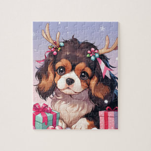 Cavalier King Charles Pastel Weihnachtsgeschenke Puzzle