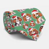 Cavalier King Charles Pastel Weihnachtsmuster Krawatte (Gerollt)