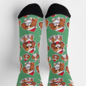 Cavalier King Charles Pastel Weihnachtsmuster Socken (Oben)