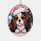 Cavalier King Charles Pastellhut Keramik Ornament (Rechts)