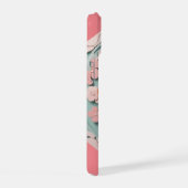 Cavalier King Charles Pink Blume Papier schneiden iPhone 15 Hülle (Rechte Seite)