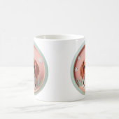 Cavalier King Charles Pink Pastellpapier schneiden Kaffeetasse (Mittel)