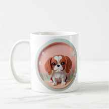 Cavalier King Charles Pink Pastellpapier schneiden