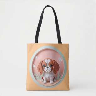 Cavalier King Charles Pink Pastellpapier schneiden Tasche