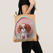 Cavalier King Charles Pink Pastellpapier schneiden Tasche (Von Nahem)