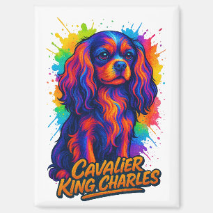 Cavalier King Charles Pop-Art Magnet