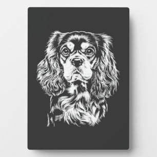 Cavalier King Charles Porträt Minimalistische Bekl Fotoplatte