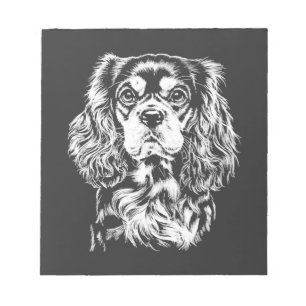 Cavalier King Charles Porträt Minimalistische Bekl Notizblock