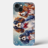 Cavalier King Charles Puppies iPhone Case (Rückseite)