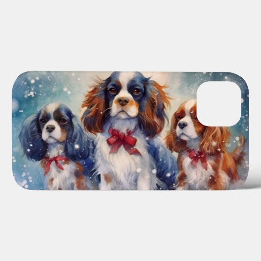 Cavalier King Charles Puppies iPhone Case (Rückseite (Horizontal))