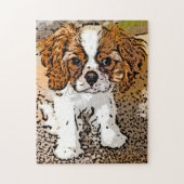 Cavalier King Charles Puppy Jigsaw Puzzle (Vertikal)