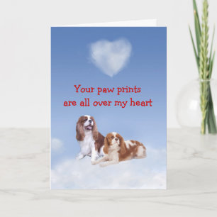 Cavalier King Charles Puppy Liebe Card Feiertagskarte