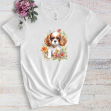 Cavalier King Charles Puppy Pet Watercolor Blume