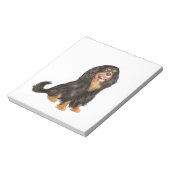 Cavalier King Charles (R) - Black and tan.png Notizblock (Rotiert)
