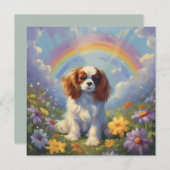 Cavalier King Charles Rainbow Custom Dog Name (Vorne/Hinten)