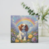 Cavalier King Charles Rainbow Custom Dog Name (Stehend Vorderseite)