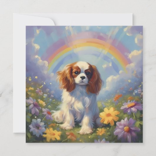Cavalier King Charles Rainbow Custom Dog Name (Vorderseite)