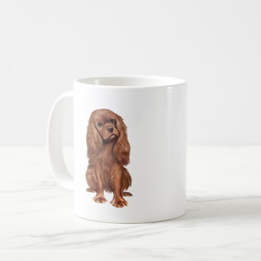 Cavalier King Charles - Ruby Kaffeetasse (Vorderseite Links)