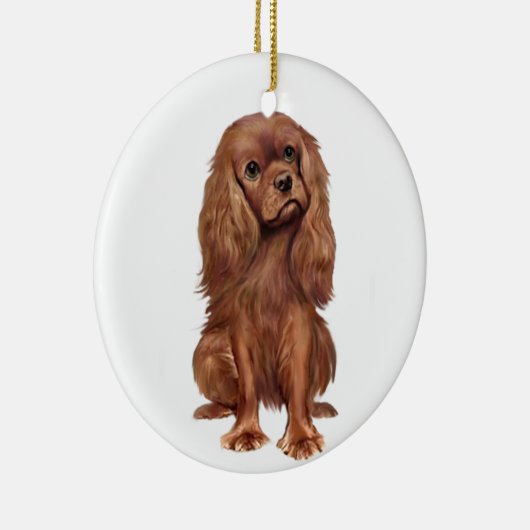Cavalier King Charles - Ruby Keramikornament (Rechts)