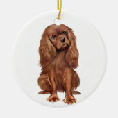 Cavalier King Charles - Ruby Keramikornament (Vorne)