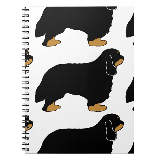 Cavalier King Charles schwarz und tan silo Notizblock (Vorderseite)