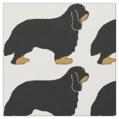 Cavalier King Charles schwarz und tan silo Stoff (Nahaufnahme)