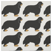 Cavalier King Charles schwarz und tan silo Stoff (Muster)
