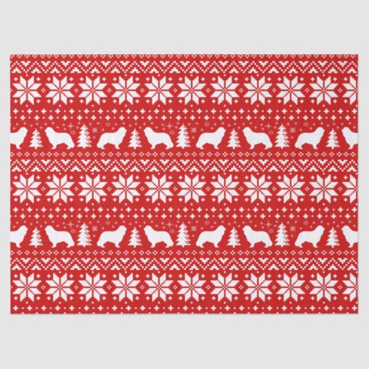 Cavalier King Charles Silhouetten Weihnachten Seidenpapier (Vorderseite)