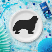 Cavalier King Charles silo schwarz Pappteller (Party)
