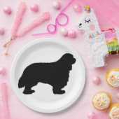 Cavalier King Charles silo schwarz Pappteller (Party)