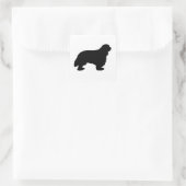Cavalier King Charles silo schwarz Quadratischer Aufkleber (Tasche)