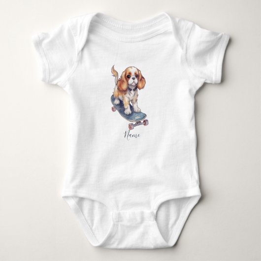 Cavalier King Charles Spanel Baby Bodysuit Baby Strampler (Vorderseite)