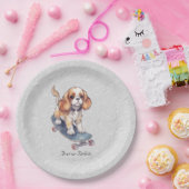 Cavalier King Charles Spanel Paper Plate Pappteller (Party)