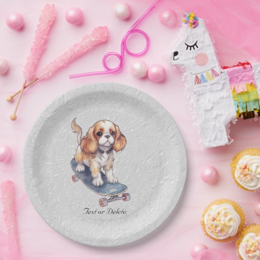 Cavalier King Charles Spanel Paper Plate Pappteller (Party)