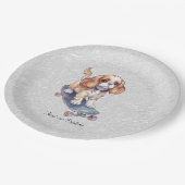 Cavalier King Charles Spanel Paper Plate Pappteller (Schrägansicht)