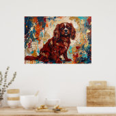 Cavalier King Charles Spaniel Abstract Art Poster (Küche)