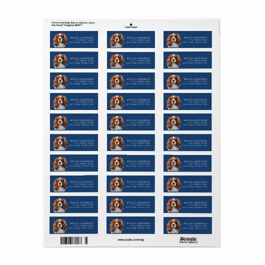 Cavalier King Charles Spaniel Address Labels (Vorne)