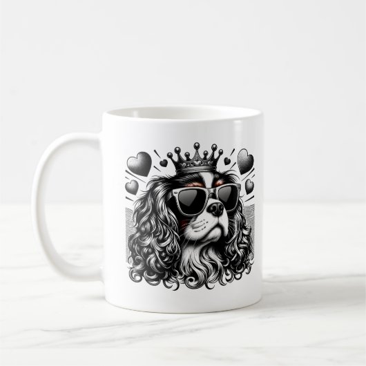 Cavalier King Charles Spaniel Adorable Puppy Kaffeetasse (Links)
