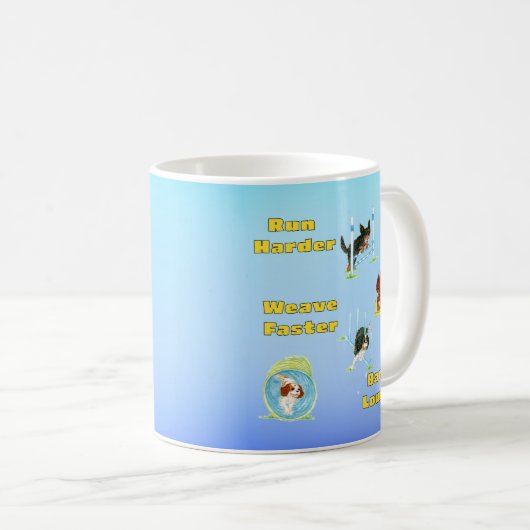 Cavalier King Charles Spaniel Agility Fun Kaffeetasse (VorderseiteRechts)