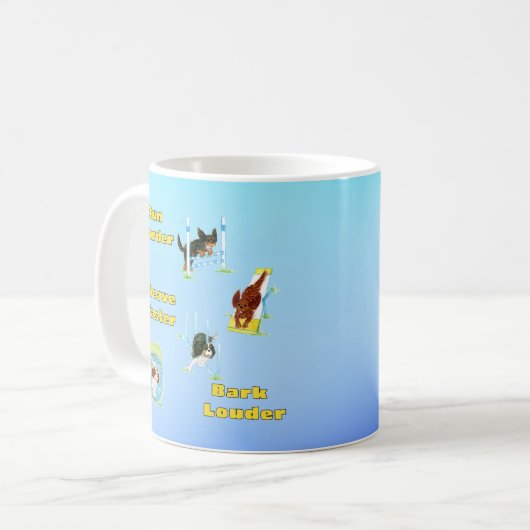 Cavalier King Charles Spaniel Agility Fun Kaffeetasse (Vorderseite Links)