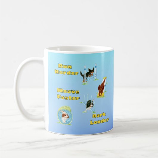 Cavalier King Charles Spaniel Agility Fun Kaffeetasse (Links)